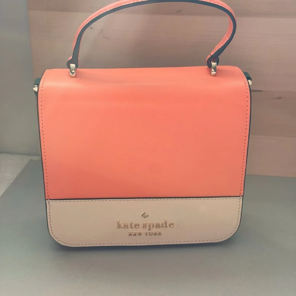 Kate Spade Orange and Cream Crossbody Bag - Picture 3 of 12